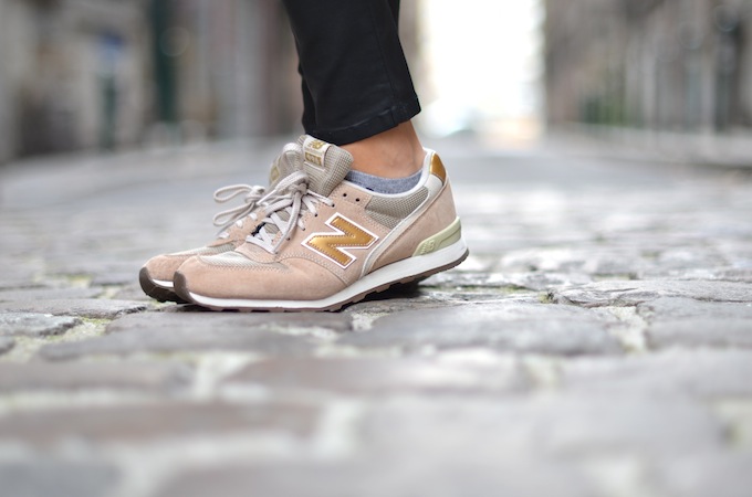 new balance beige doré femme